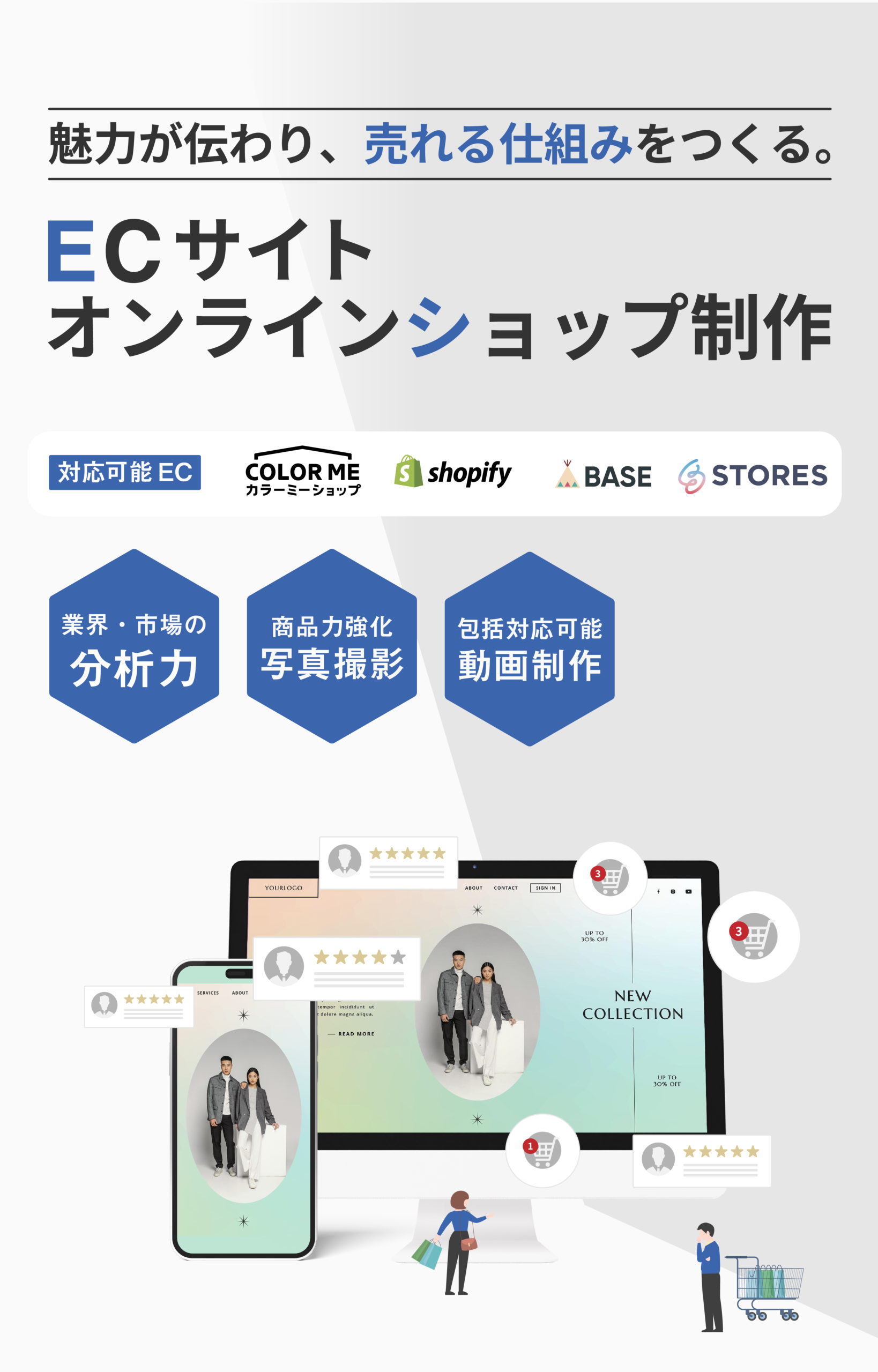 ECサイト／オンラインショップ制作｜戦略設計から制作まで一気通貫｜山梨